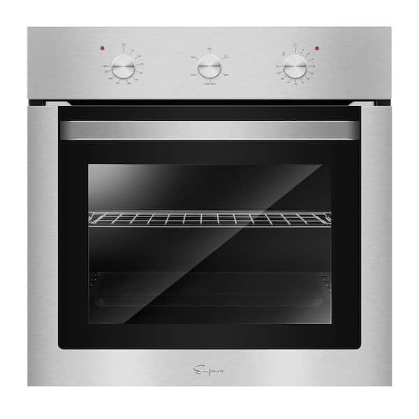 Empava 24 in. 2.3 cu. ft. Single Electric Wall Oven with Economy 4 Cooking Functions in Stainless Steel