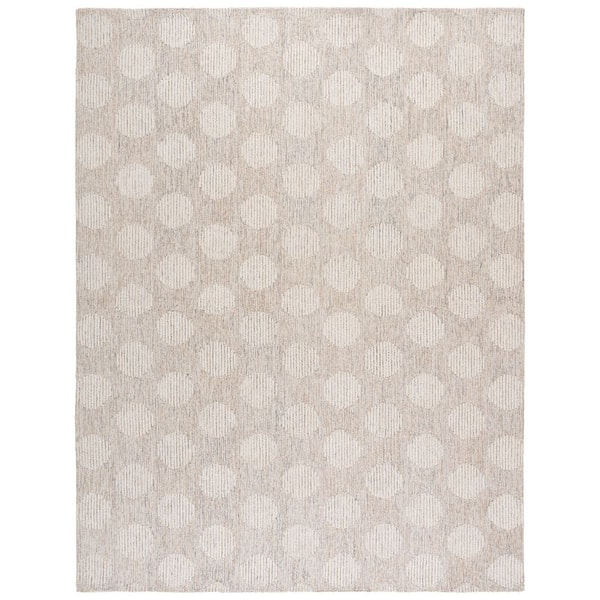Metro 9 ft. x 12 ft. Gold/Ivory Polka Dot Area Rug
