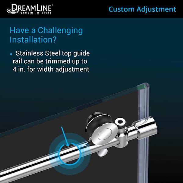 DreamLine Enigma-X 60 in. W x 76 in. H Sliding Frameless