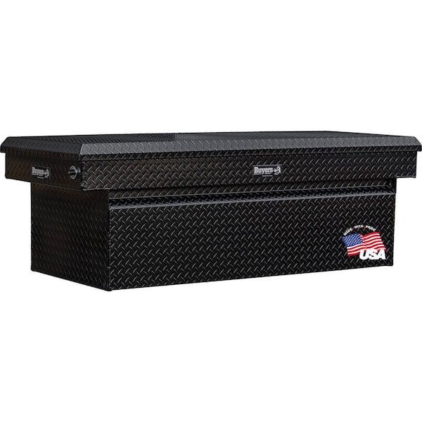 23 x 27 x 71 in. Gloss Black Diamond Tread Aluminum Crossover Truck Box