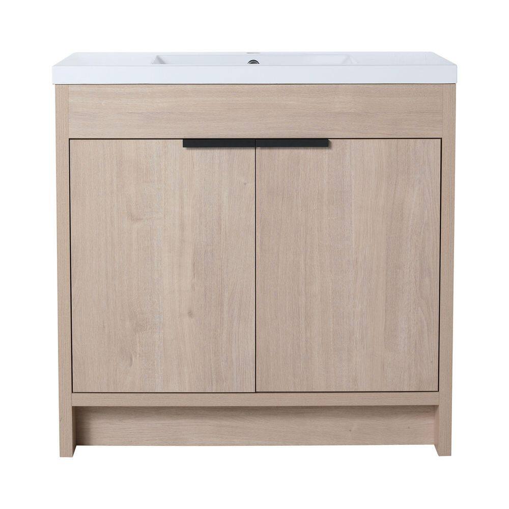 36 in. Single Sink Freestanding Brown Bath Vanity with White Resin Sink Top price history on PriceWatchPro