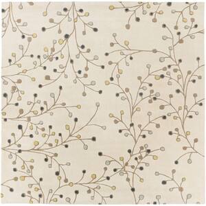Aloysia Ivory 10 ft. x 10 ft. Square Indoor Area Rug