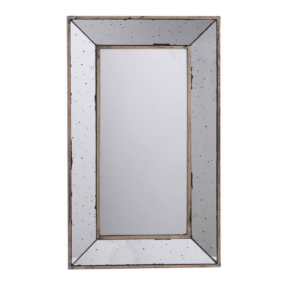 16.5 in. W x 24 in. H Metal Frame Traditional Rectangle Wall Mount Mirror f