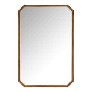Medium Octagonal Gold Beveled Glass Classic Accent Mirror (36 in. H x 24 in. W)