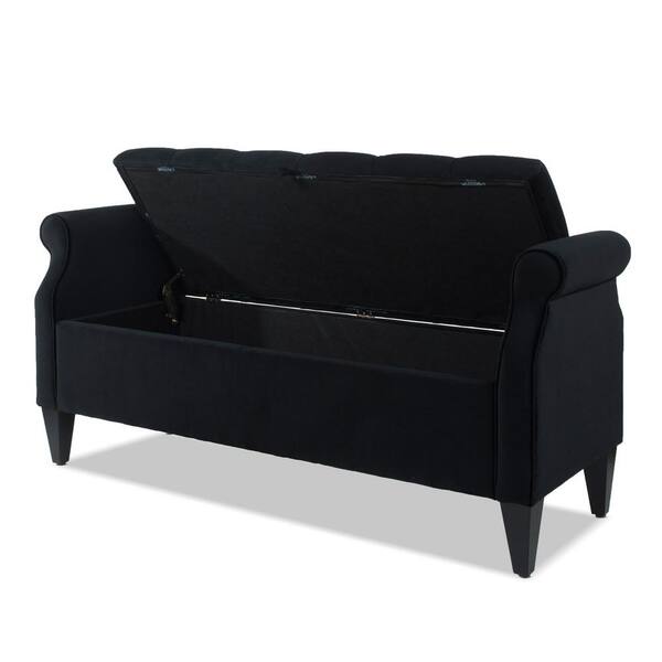 Upholstered Bench With Rolled Arms, Bench With Arms Upholstered