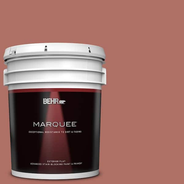 BEHR MARQUEE 5 gal. #PPF-20 New England Brick Flat Exterior Paint & Primer