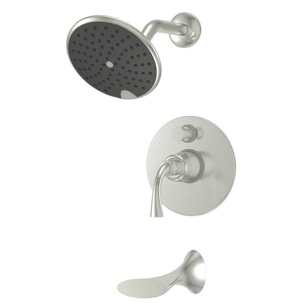 Fontaine Adelais Single-Handle 1-Spray Tub and Shower Faucet in Brushed Nickel (Valve Included)