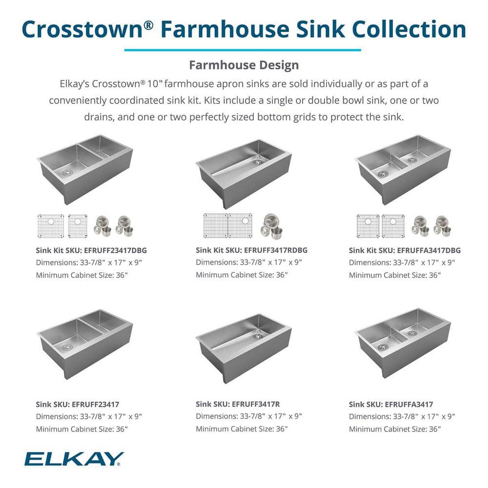 36" Stainless Steel Farmhouse Single Bowl Sink