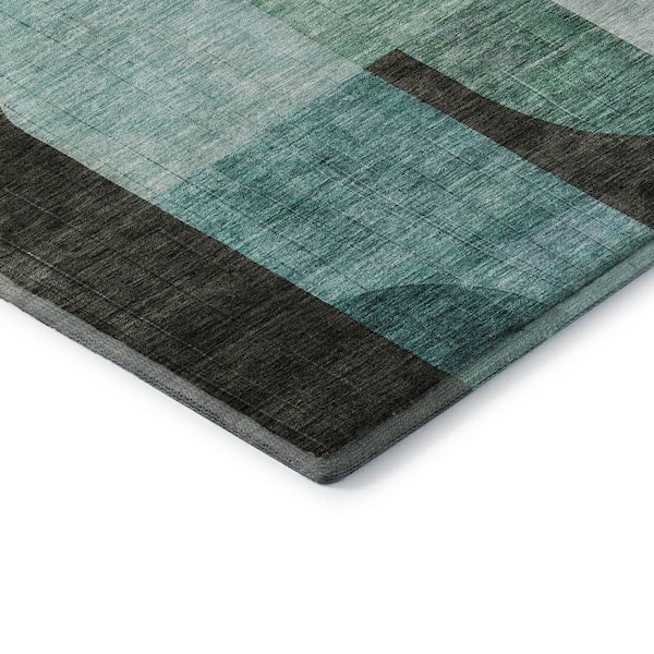 Mayfield Premium Machine Washable Abstract AMF1122 Brown 9 ft. x 12 ft. Area Rug