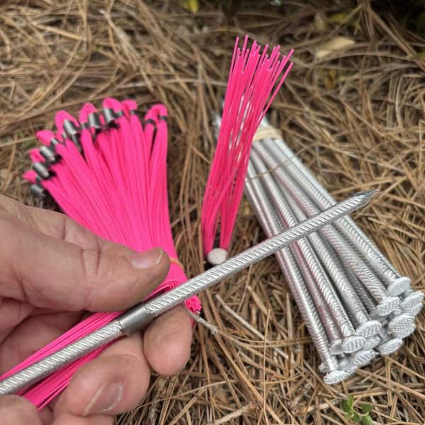 Trail Chasers 6 in. Pink Ground Markers - Whiskers and Stakes (25