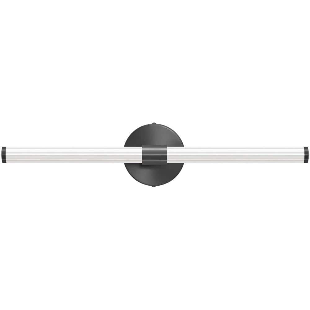 Deyidn 22.44 in. Black LED Vanity Light Bar with Modern 360° Bathroom