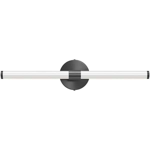 Deyidn 22.44 in. 2-Light Black LED Vanity Light Bar with Modern 360° Bathroom Vanity Light Bar 20-Watt 6000K Warm Light