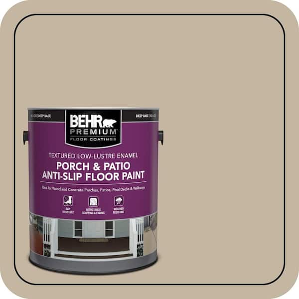 1 gal. #HDC-NT-09 Basic Khaki Textured Low-Lustre Enamel Interior/Exterior Porch and Patio Anti-Slip Floor Paint