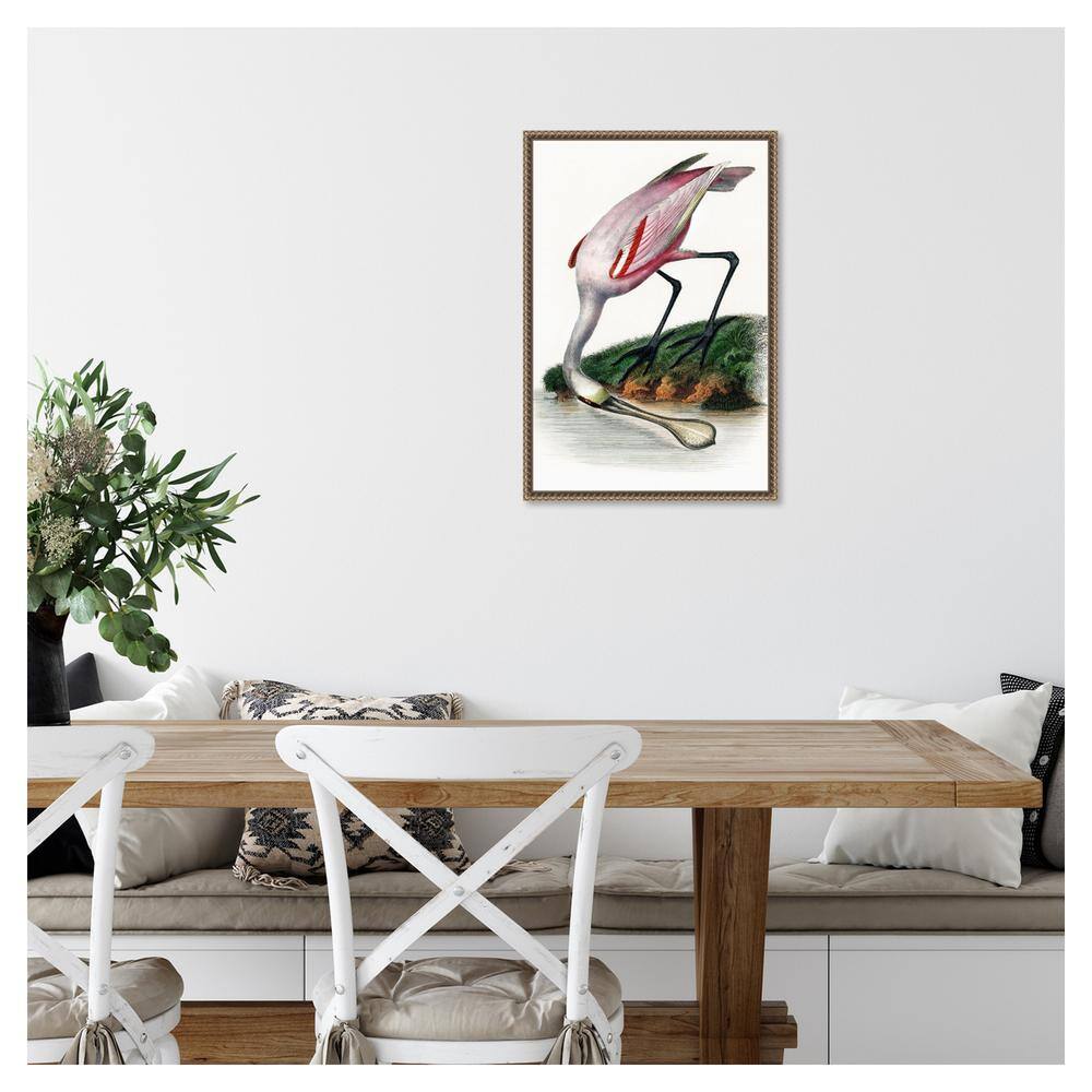 Small Nautical Crane Print on Canvas with Float Frame