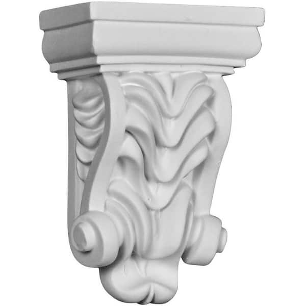 Ekena Millwork 3 in. x 4-3/8 in. x 1-5/8 in. Polyurethane Alexandria Corbel