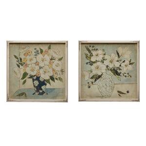 Storied Home Square Wood Wall Decor 20 in. H x 20 in. W (Set of 2