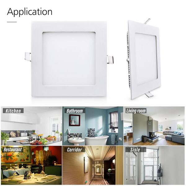 CIPACHO 5.71 in. 9-Watt Integrated LED Light Cool White Flush