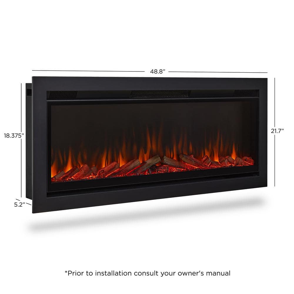 Real Flame 49" Wall-Mount or Recessed Electric Fireplace Insert