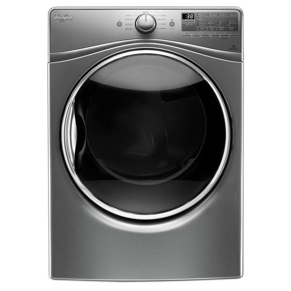 Whirlpool 7.4 cu. ft. 120-Volt Stackable Chrome Shadow Gas Vented Dryer with Advanced Moisture Sensing and EcoBoost