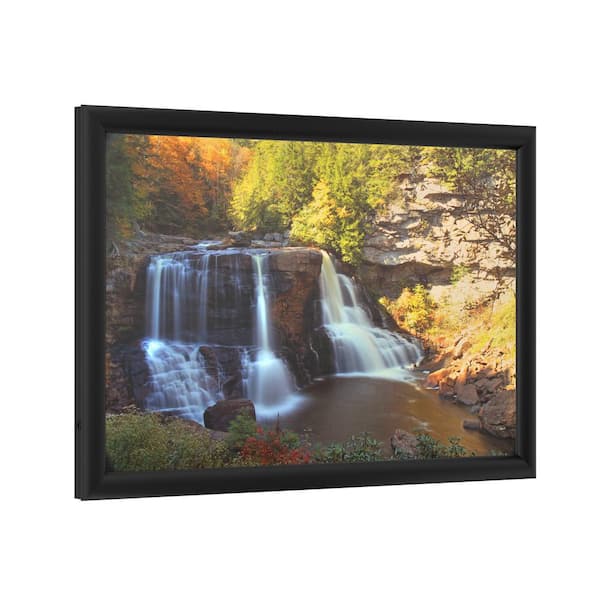 Lake Mountains Forests Sky Waterfall Landscape Nature Art Poster 44"x24" 001