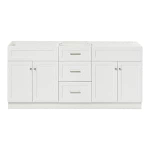 Hamlet 72 in. Freestanding Bathroom Vanity Cabinet without Top in White (Assembled)