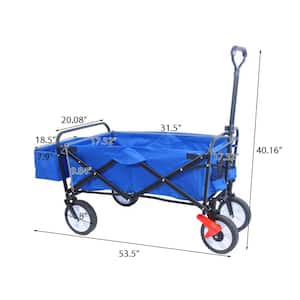 3 cu. ft. Fabric Garden Cart in Blue
