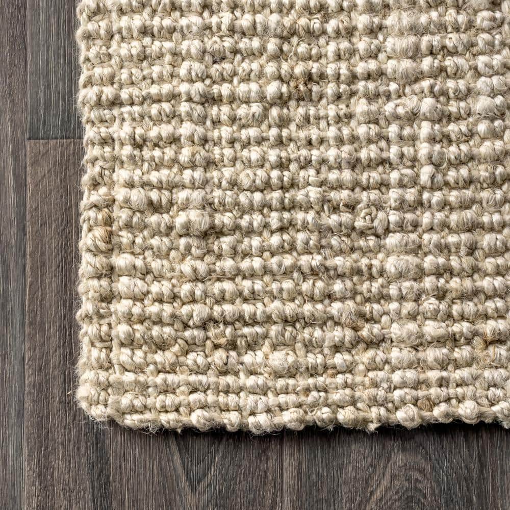 Ivory Braided Handmade Jute 4' x 6' Reversible Area Rug