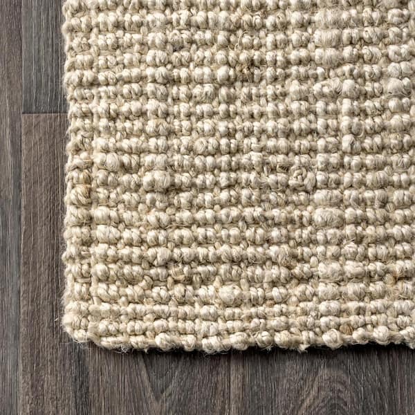 JONATHAN Y Natural 8 ft. x 10 ft. Estera Hand Woven Boucle Chunky Jute Area  Rug NFR102A-8 - The Home Depot