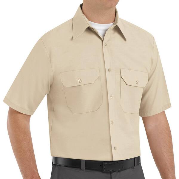 Light Tan Solid Dress Uniform Shirt 