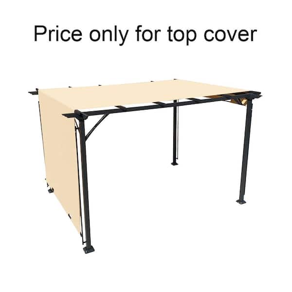 ToolCat Universal Canopy Cover Replacement for 12 ft. x 9 ft. Curved Outdoor Pergola Structure-Khaki