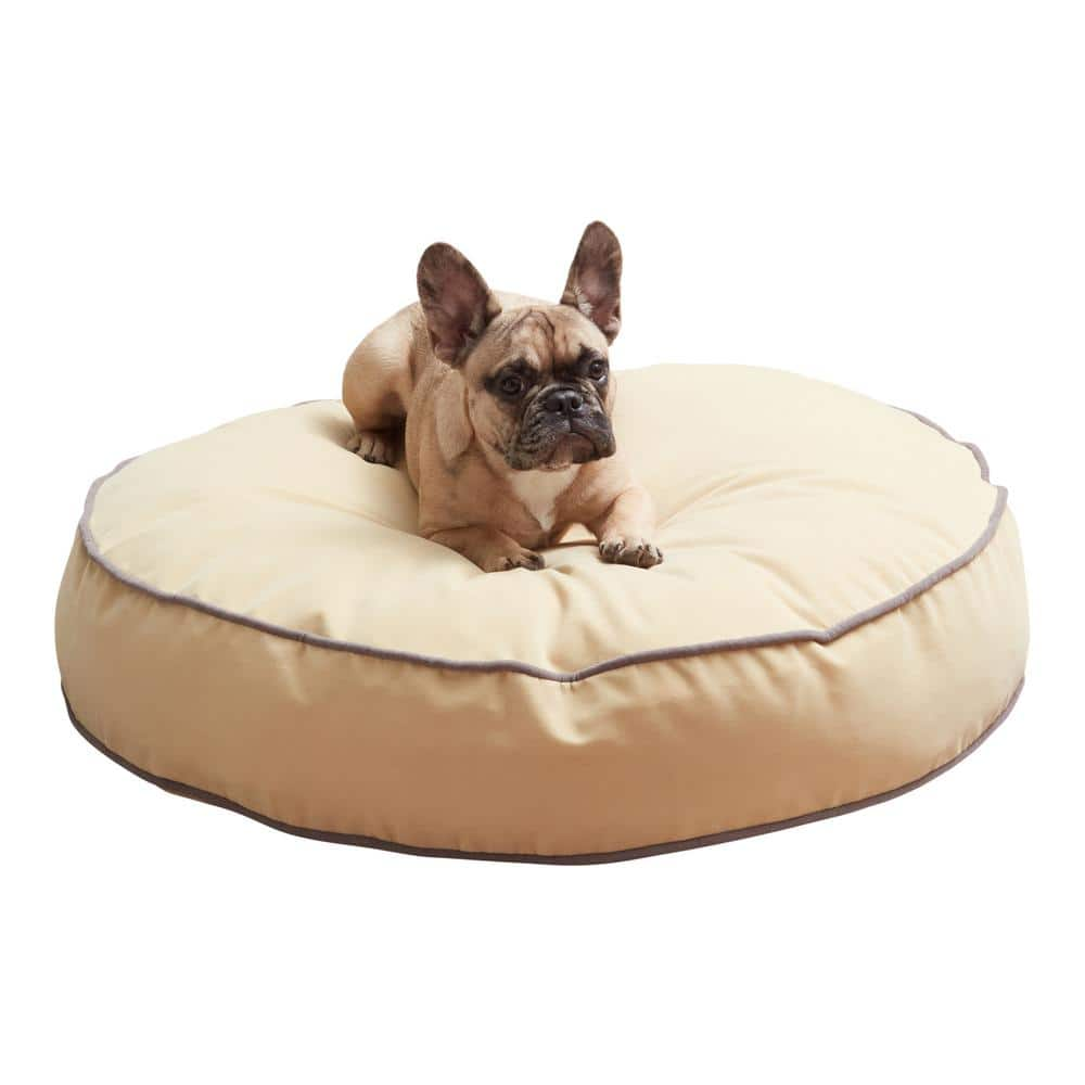 Happy Hounds Scout Small Cream Round Pillow Dog Bed