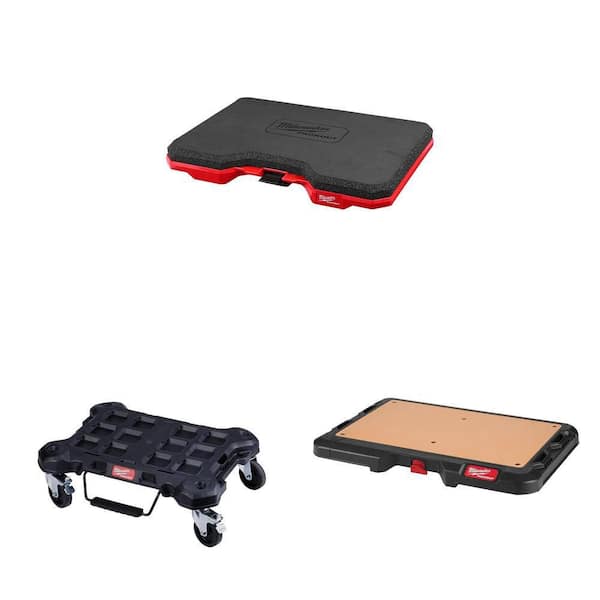 PACKOUT Kneeling Pad, 24 in. x 18 in. Dolly, and Customizable Work Top Combo