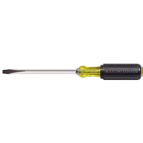 Klein Tools 5/16 in. Flat Head Screwdriver with 6 in. Square Shank- Cushion Grip Handle
