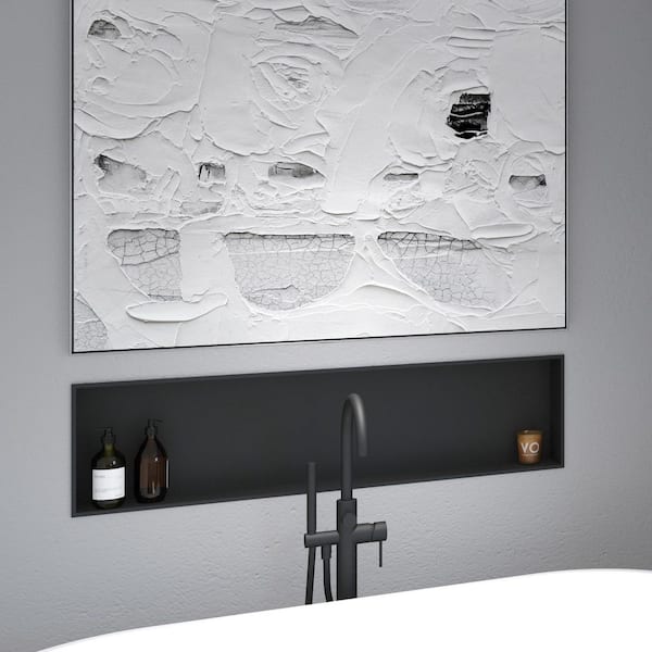 Matte Black Shower Shelf, Stainless Steel Wall Mount Shower Shelf – Shower  Drains Shop