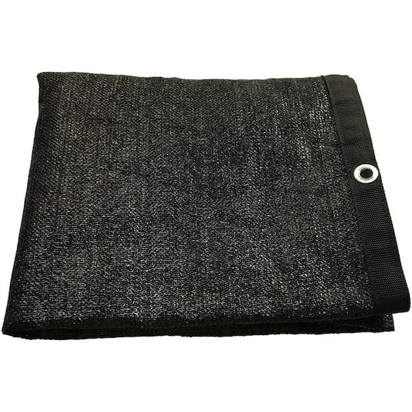 Shatex 6 ft. x 8 ft. Black 90% Shade Fabric Cloth with Grommets