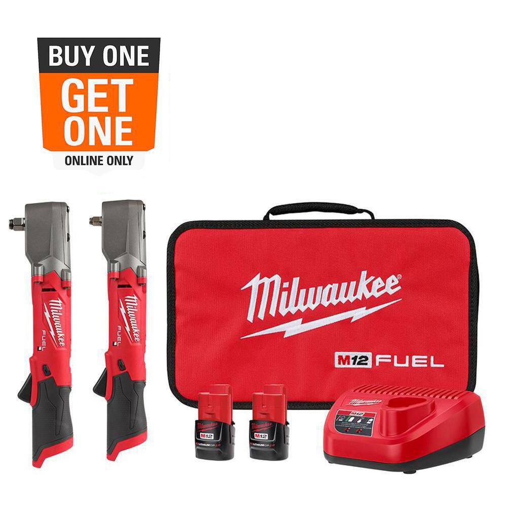 M12 FUEL 12V Lithium-Ion Brushless Cordless 3/8 in. and 1/2 in. Right Angle Impact Wrench Kit (2-Tool) price history on PriceWatchPro