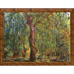 Weeping Willow, 1919 by Claude Monet Havana Burl Framed Nature Oil Painting Art Print 41.75 in. x 53.75 in.
