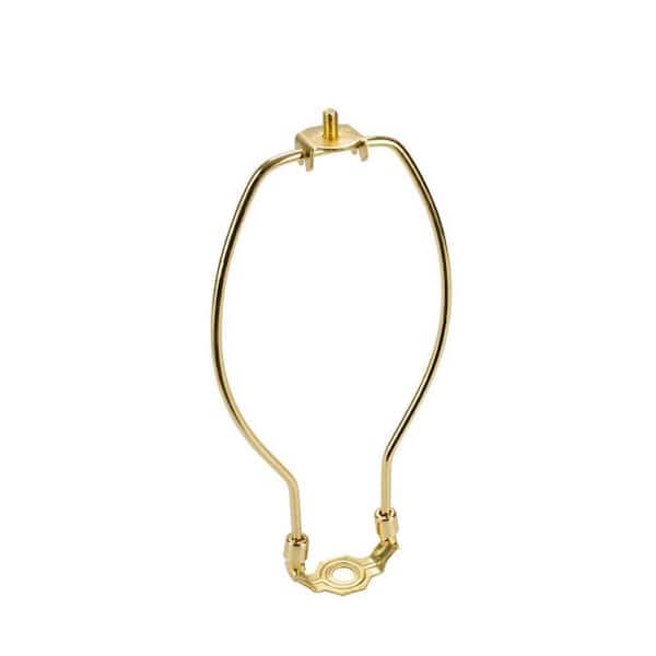 7 in. Polished Brass Detachable Lamp Harp with Saddle