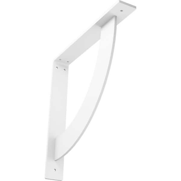 Ekena Millwork 2 in. x 14 in. x 14 in. Steel White Primer Bulwark Bracket