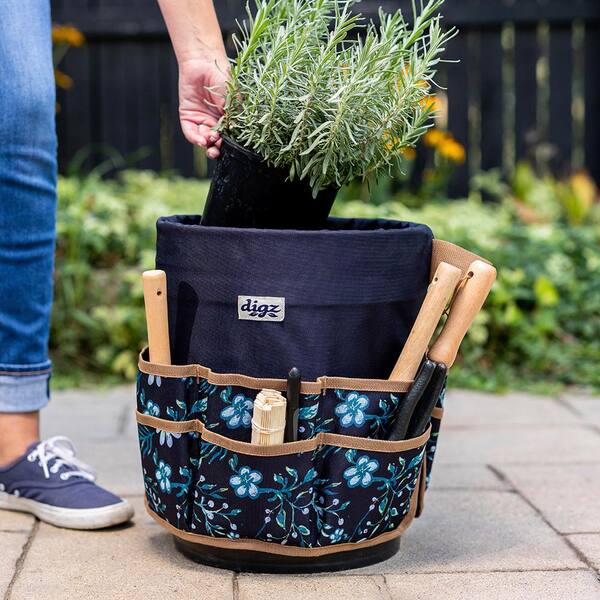 Gardener's Supply Company - Heavy Duty Mobile Tool Storage Caddy - All in  One Easy-Roll Garden Tools Utility Cart Carrier - Includes 5-Gallon Bucket  