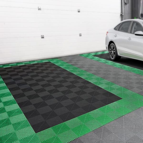 Interlocking Drainage Mat, 12 x 12 in. x 0.6 in. T Interlocking Cushion, Drainage Mats, Gray (12-Pieces, 12 sq. ft. )