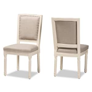 Baxton Studio Louis Beige and Black Dining Chair (Set of 2) 201-2P