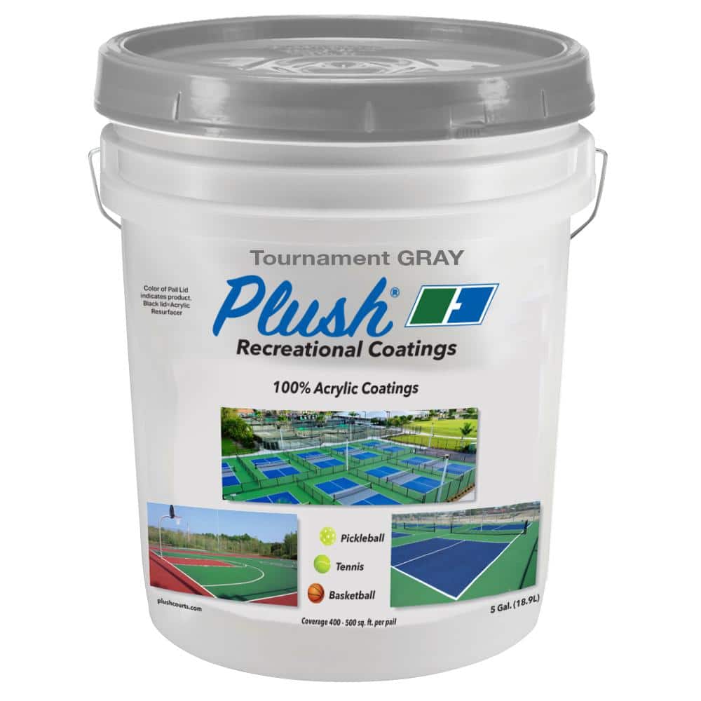 Plush 5 Gal. Tournament Gray Recreational Surface Coating 32004