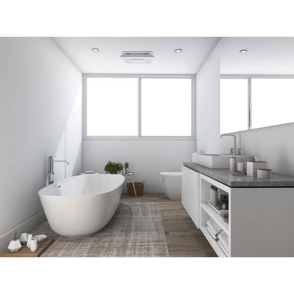 DO NOT SELL 160 CFM Ceiling Mount Room Side Installation Bathroom Exhaust Fan with Adjustable LED Lighting and Night Lig