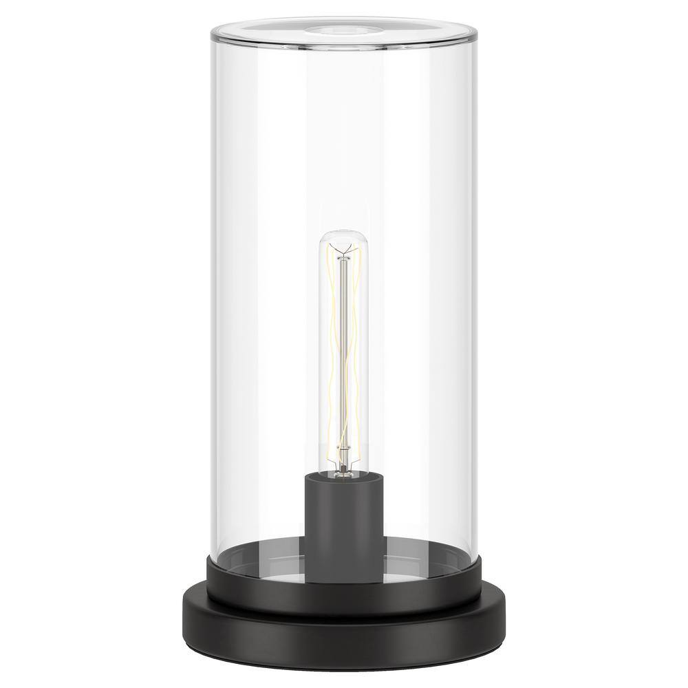 Perabo 13.25 in. Blackened Bronze Uplight Mini Lamp with Glass Shade price history on PriceWatchPro