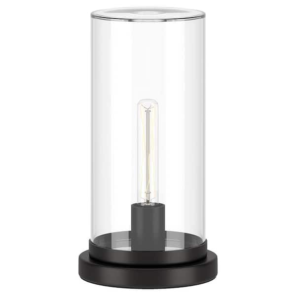 Meyer&Cross Perabo 13.25 in. Blackened Bronze Uplight Mini Lamp with Glass Shade