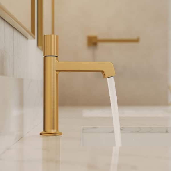 GRANDJOY 1-Handle Modern Linear Single Hole Bathroom Sink Faucet