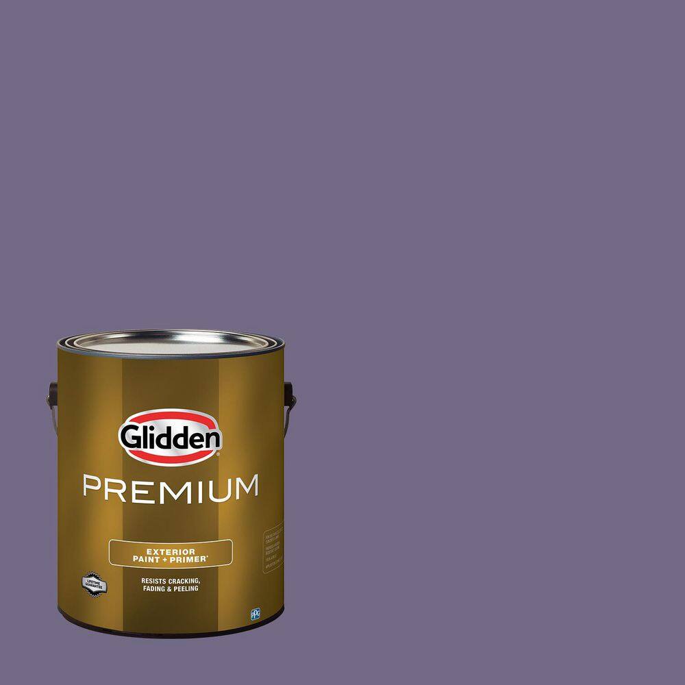 Glidden Premium 1 gal. PPG1174-6 Purple Rain Flat Exterior Paint