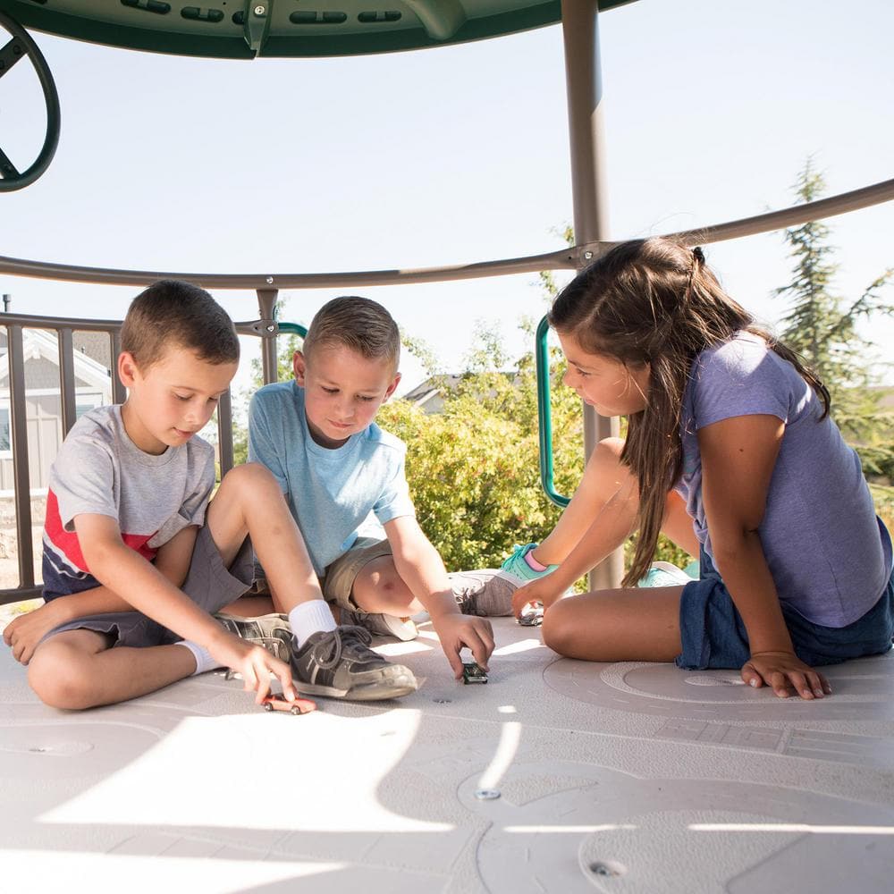 Lifetime Adventure Tower Swing Set with Slide and Climbing Wall