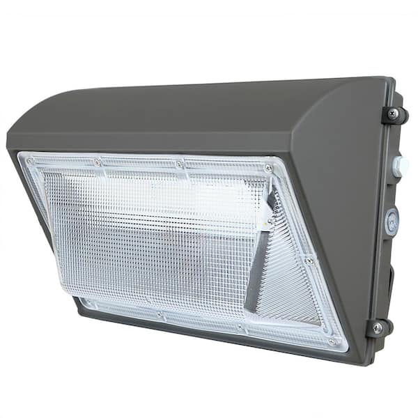 Honbei 800- Watt Equivalent Integrated LED Bronze Dusk to Dawn Wall Pack Light, 5000K Outdoor Commercial LED Security Light